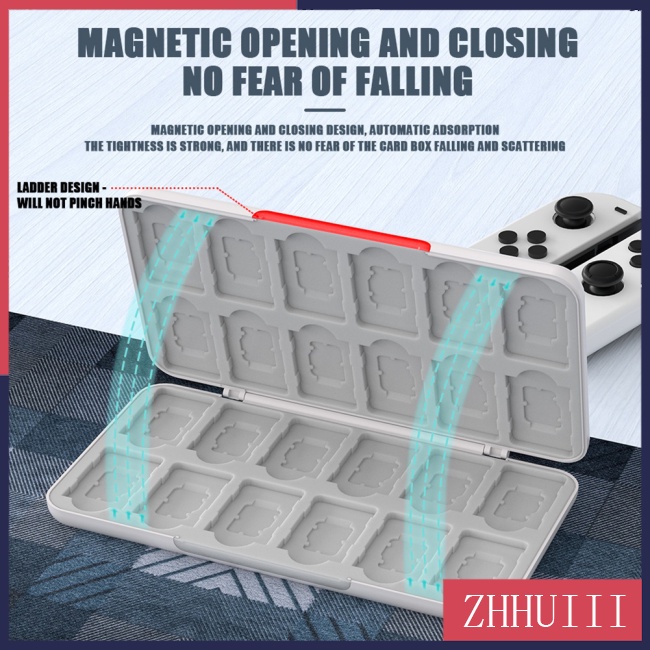 Hộp Đựng Thẻ Chơi game nintendo switch 24 Trong 1 Tạo Hình 3d Bằng silicone