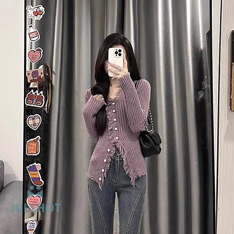 COOL Áo Khoác sweate Cardigan Dệt Kim Thiết Kế Mới Thời Trang Mùa Xuân Thu Dành Cho Nữ vn