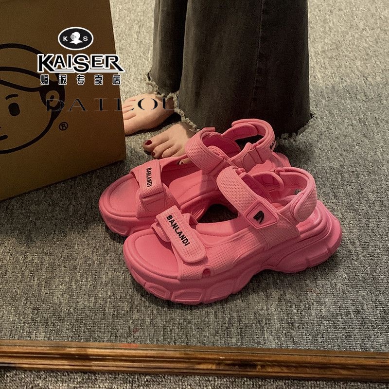 DAILOU Dép sandal nữ dép quai hậu nữ Đế Dày 2023 NEW thoải mái mềm mại dép đế cao  B98G1Q1 35Z230828