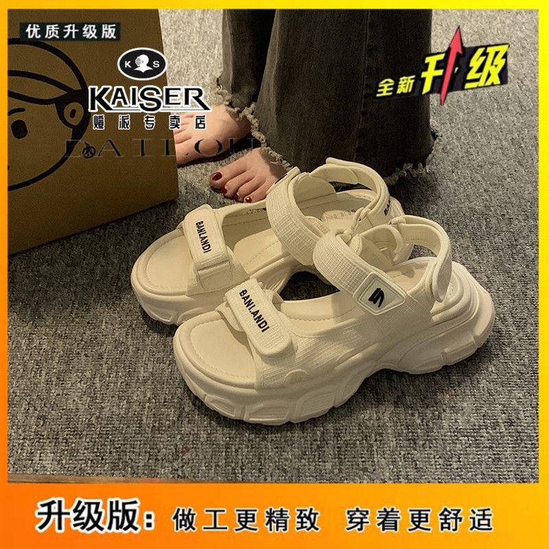 DAILOU Dép sandal nữ dép quai hậu nữ Đế Dày 2023 NEW thoải mái mềm mại dép đế cao  B98G1Q1 35Z230828