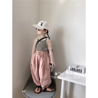 Set áo sọc 3lỗ quần dài túi hộp bé gái size 10-32kg