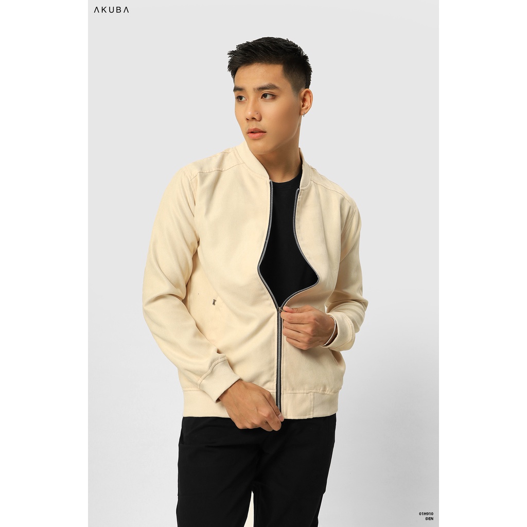 Áo khoác bomber nam Akuba form slimfit mềm mịn giữ ấm tốt phong cách Hàn Quốc trẻ trung 01I0088