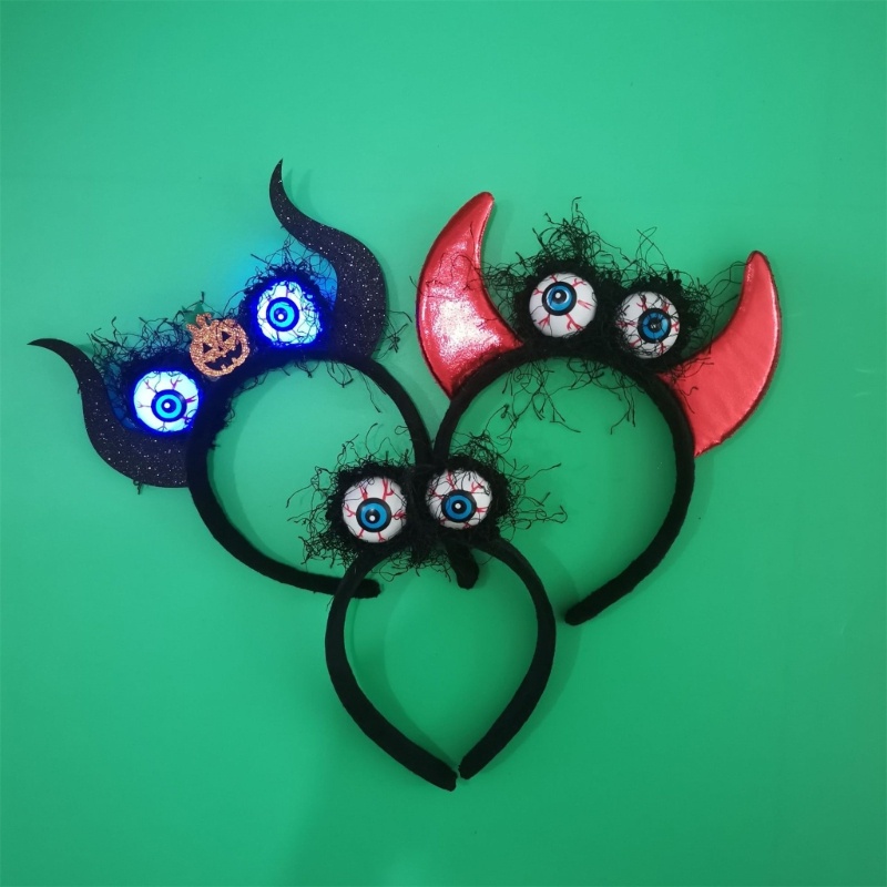 Băng Đô Cài Tóc Hình Bóng Mắt To Tròn Màu Tối Hóa Trang halloween