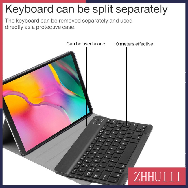 Bàn Phím bluetooth Không Dây Nhiều Màu Sắc Cho samsung galaxy tab a 10.1inch 2019 sm-t510 / t515 pu