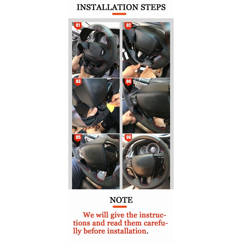 Vỏ Bọc Vô Lăng Bằng Da pu Màu Đen Thêu Tay Cho mitsubishi outlander 2013 2014 mirage 2014 asx l200 2015 2016