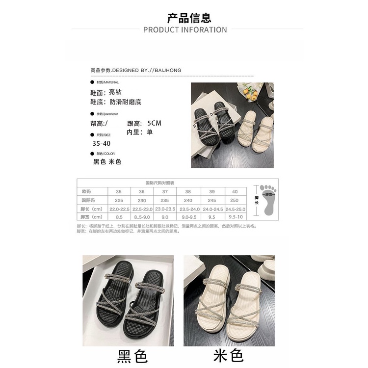 C＆S  Dép sandal nữ Hở Ngón Đế Dày Có Quai Cài 2023NEW Mùa hè Kiểu Dáng Thời Trang B98G1S0 35Z230901