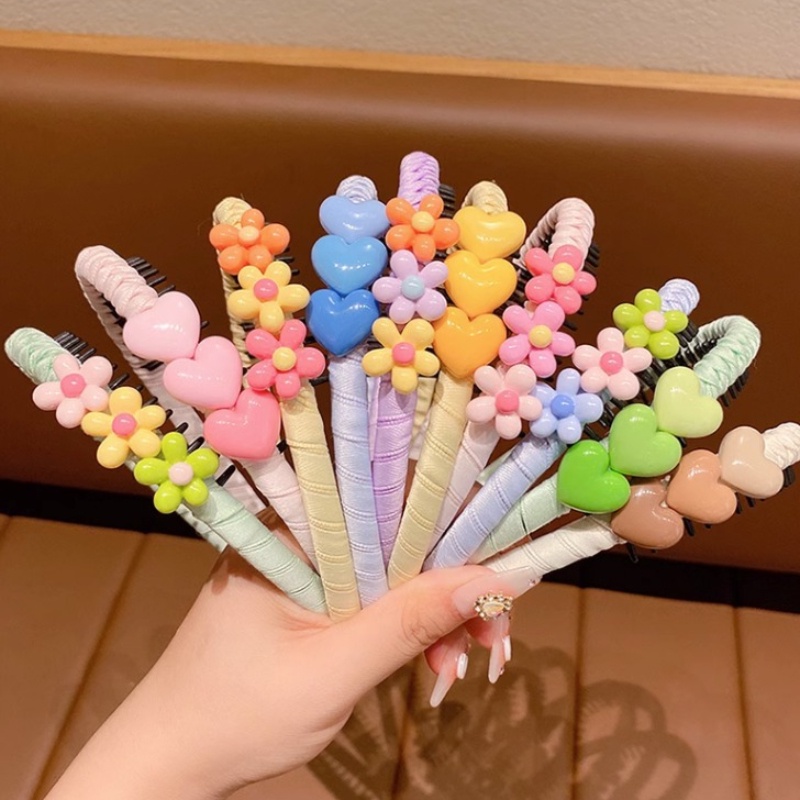 Băng Đô Cài Tóc Chống Trượt Màu Kẹo Ngọt Họa Tiết Hoạt Hình Dễ Thương Cho Bé Gái