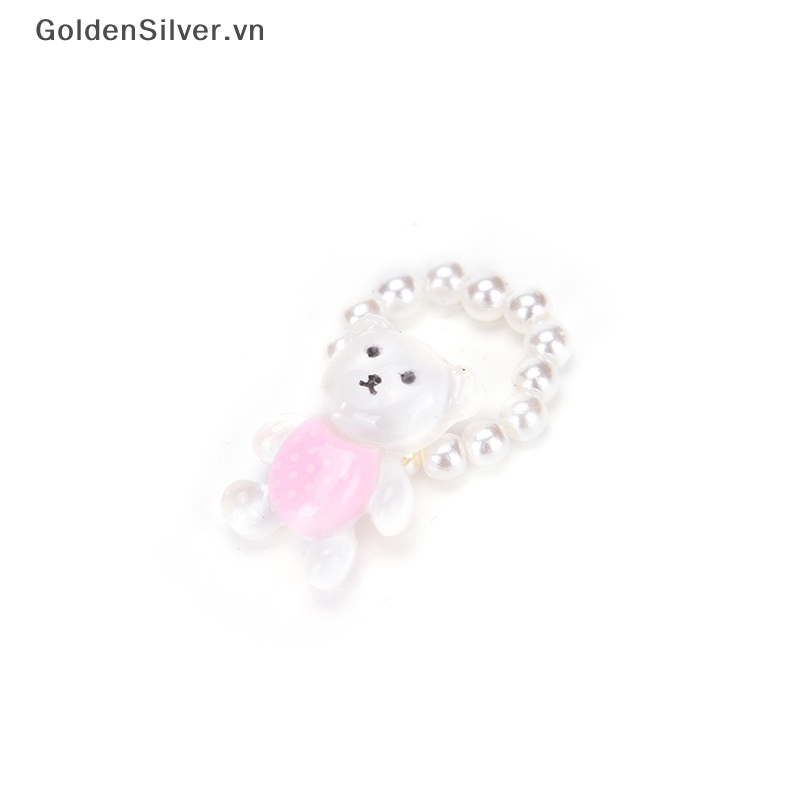 Bộ Trang Sức Gồm Vòng cổ Và Vòng Tay Và Nhẫn Màu Vàng Bạc Đính Hạt Cho Bé Gái vn