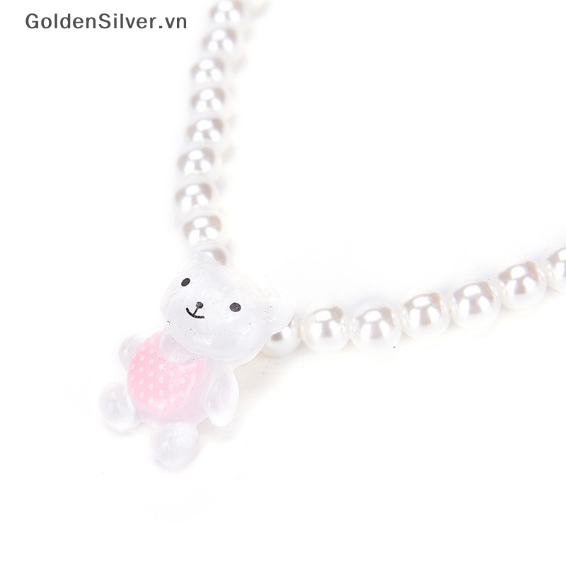 Bộ Trang Sức Gồm Vòng cổ Và Vòng Tay Và Nhẫn Màu Vàng Bạc Đính Hạt Cho Bé Gái vn