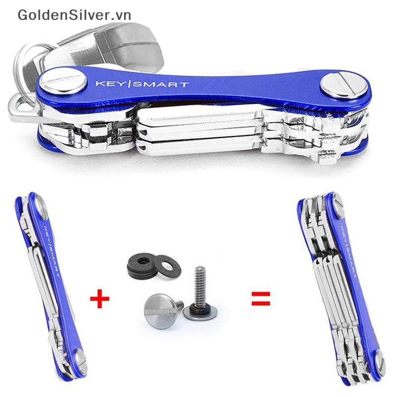 1 Móc Chìa Khóa Thông Minh Bằng Kim Loại Màu Vàng Bạc diy vn