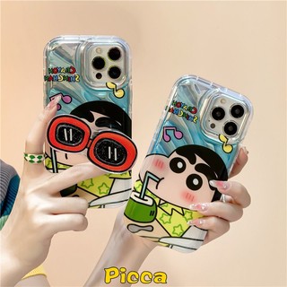 Hoạt Hình Ốp Điện Thoại Họa Tiết shin chan Cho iphone 11 14 pro max 13 12 plus xs x max se 2020 7 plus xr 8 6 7 6s