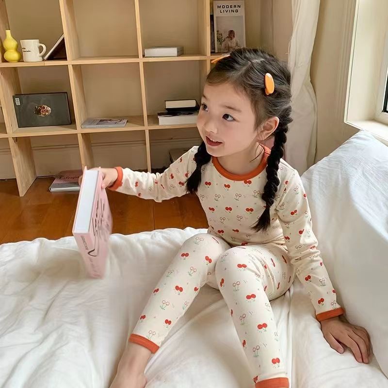 Bộ Đồ Ngủ Nhung Dài Tay Phong Cách Đức Thời Trang Thu Đông 90-140cm