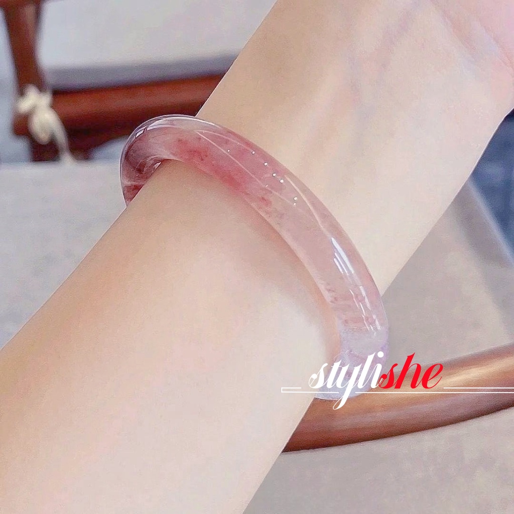 Kính Vòng Tay Mặt Đá Giả Ngọc Bích Phong Cách Trung Hoa Sang Trọng Cho Nữ