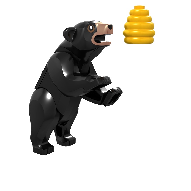 Lego Hình Động Vật Báo / Gấu / Voi / Cá Mập / Cá Mập Màu Đen Cho Bé