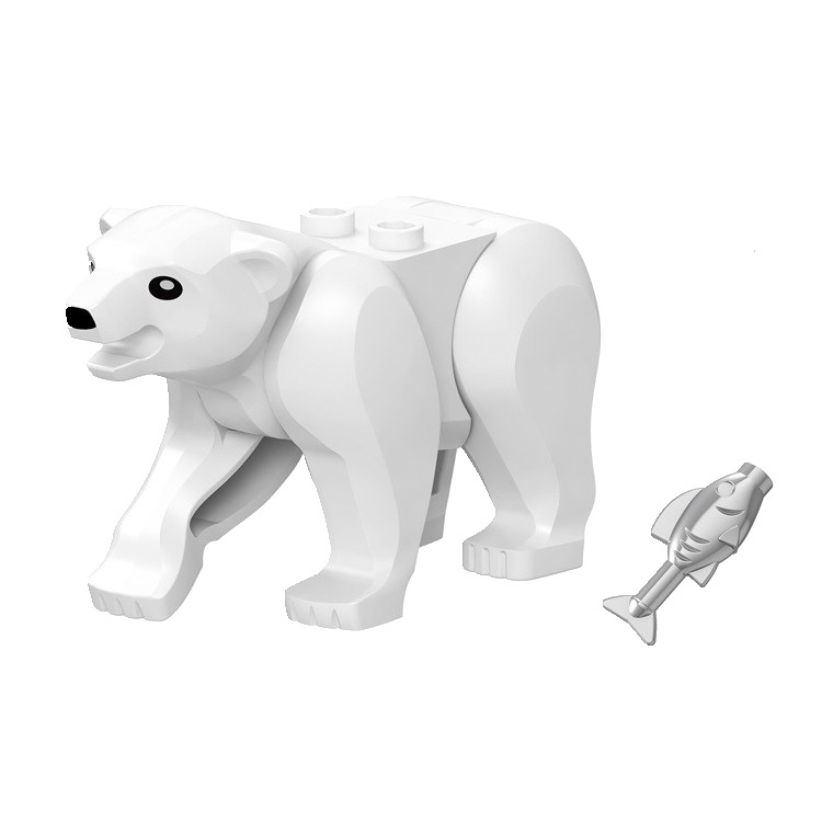 Lego Hình Động Vật Báo / Gấu / Voi / Cá Mập / Cá Mập Màu Đen Cho Bé