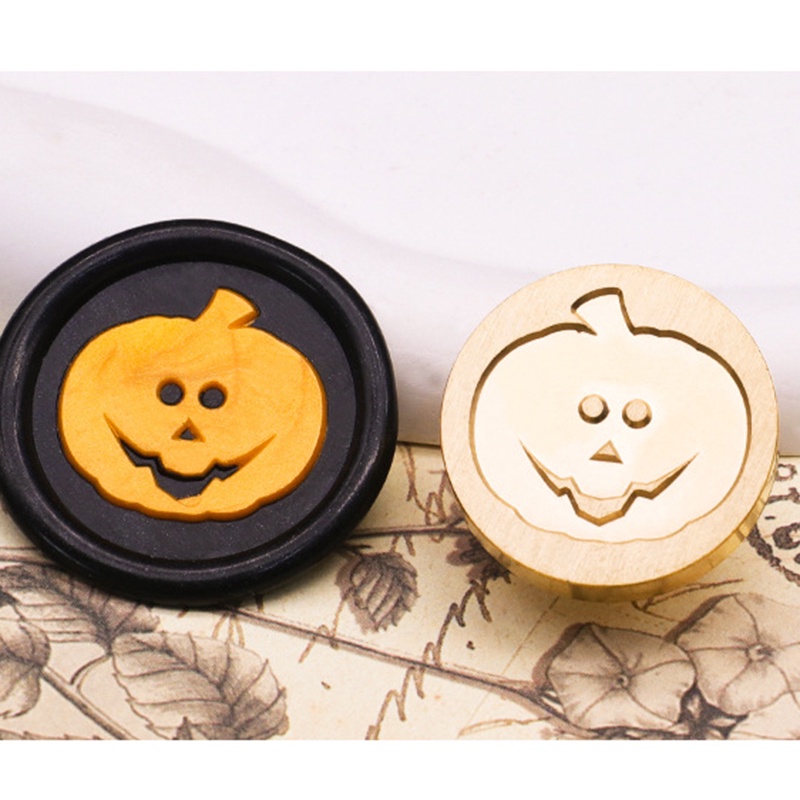 Halloween loạt sáp niêm phong tem bí ngô niêm phong sáp tem thẻ đầu phong bì thiệp mời đám cưới scrapbook