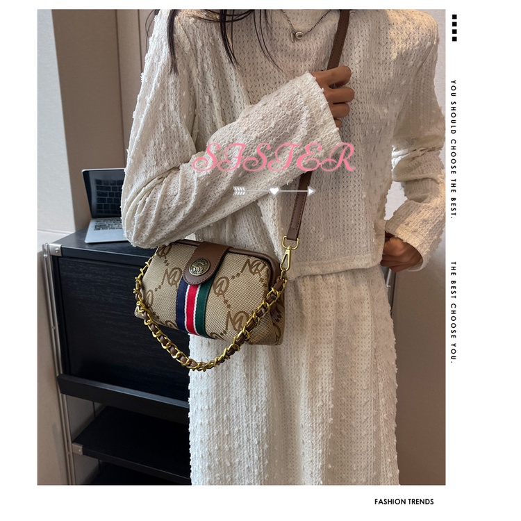 SISTER  Túi đeo chéo Túi Vải nữ 2023 NEW  Korean Style Trendy Thoải mái Thanh lịch L91T19B6 37Z230910