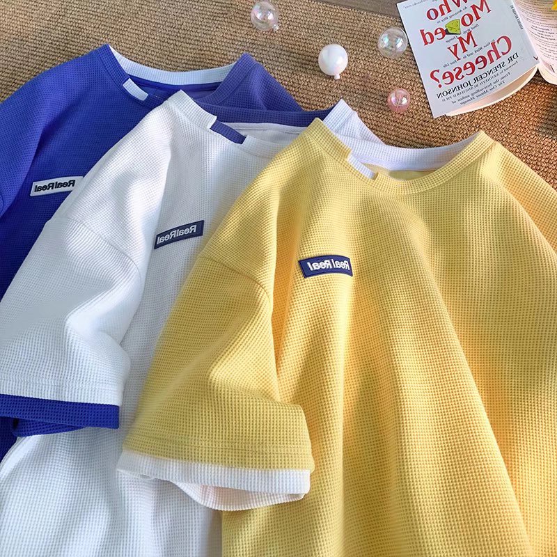 Áo Thun Nam Ngắn Tay In Hình cao cấp cotton cổ tròn Bánh waffle Thời Trang Mùa Hè Dành