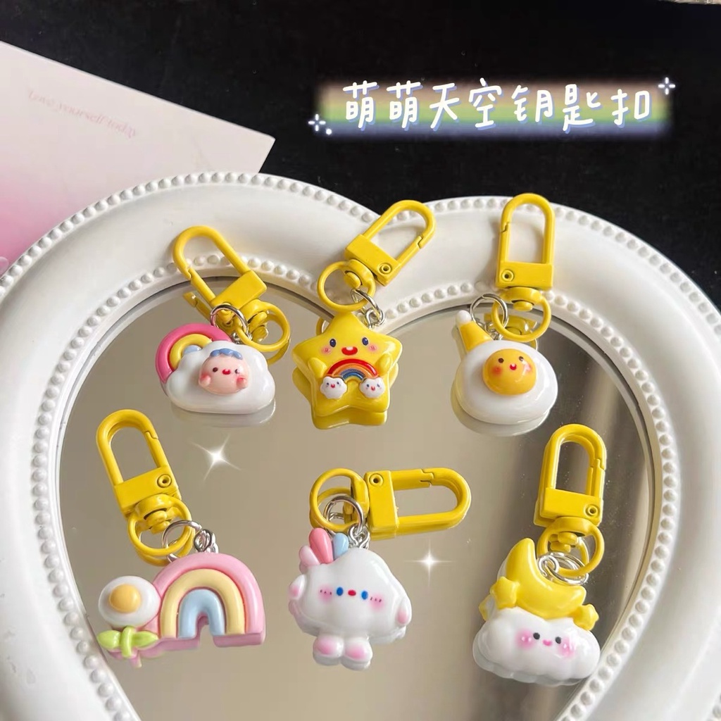 Dễ Thương Vỏ Bảo Vệ Hộp Sạc Tai Nghe Hoạt Hình Mặt Trăng Ngôi Sao Đám Mây Cho Cặp Đôi