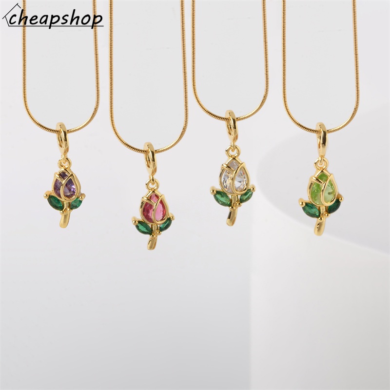 Vòng cổ / Vòng Tay / Vòng Tay Mặt Hình Hoa tulip Đính Ngọc Trai / Trái Tim Màu Vàng / Bạc Xinh Xắn Cho Nữ