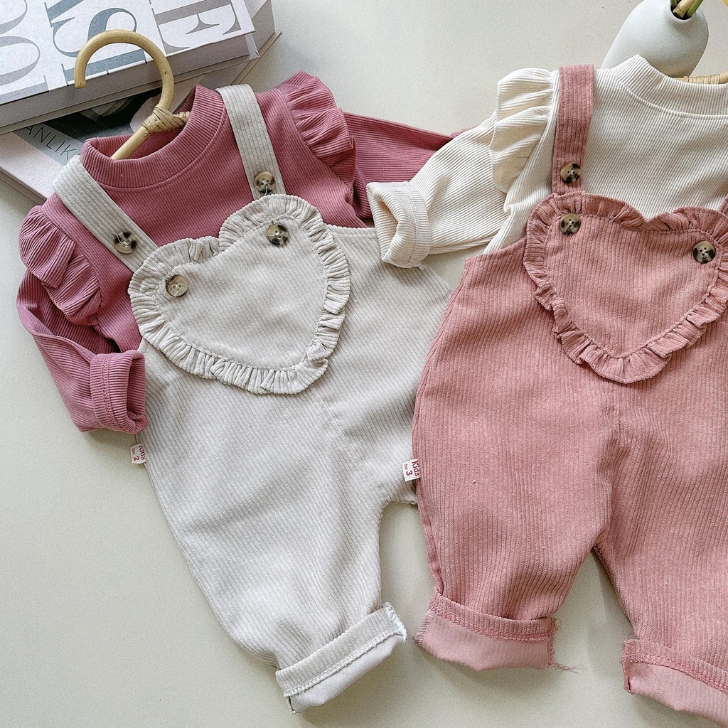 [ Áo + yếm ] Quần áo trẻ em bộ body dài tay bodysuit áo liền quần bộ đồ liền thân cho bé trai bé gái M15.8.23-3