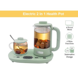 Ấm đun nước thủy tinh 2 trong 1 dung tích 0.6l & 0.3l