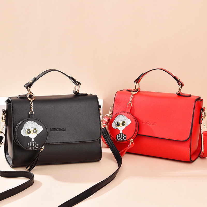 Ielgy Túi Đeo Chéo Vai Hình Vuông Cỡ Nhỏ Phong Cách Hàn Quốc Thời Trang Cho Nữ