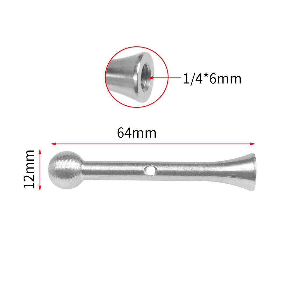 Thanh Nối Dài Bằng Thép Không Gỉ Hai Đầu 12mm Ốc Vít 1 / 4 "Cho Kẹp Màn Hình Máy Ảnh
