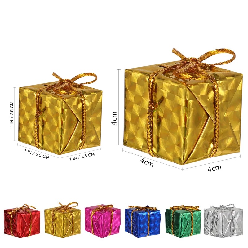 Set 6 / 12 Hộp Quà mini Trang Trí Cây Thông Noel