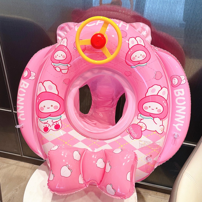 Phao bơi xỏ chân cho bé trai và bé gái có bánh lái họa tiết nghộ nghĩnh phù hợp cho bé từ 1 tuổi đến 6 tuổi