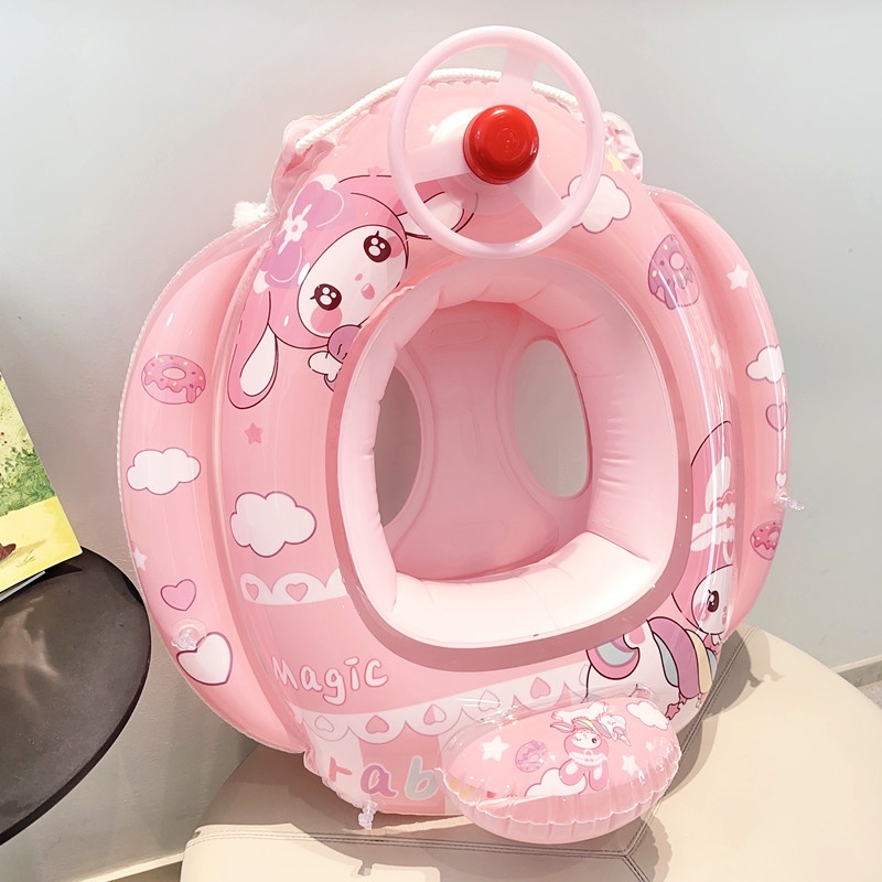 Phao bơi xỏ chân cho bé trai và bé gái có bánh lái họa tiết nghộ nghĩnh phù hợp cho bé từ 1 tuổi đến 6 tuổi