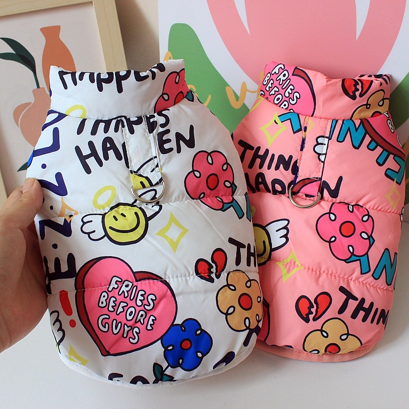 Áo Khoác Giữ Ấm Cho Thú Cưng Bằng Vải cotton Dày Nhiều Màu Thời Trang Thu Đông