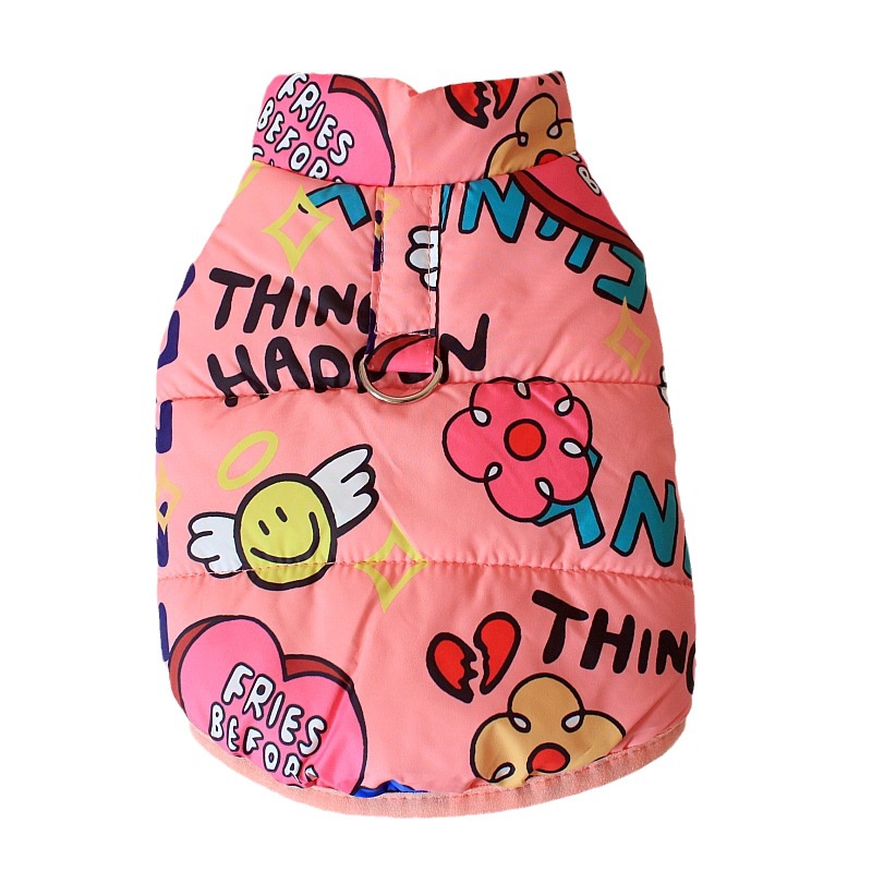 Áo Khoác Giữ Ấm Cho Thú Cưng Bằng Vải cotton Dày Nhiều Màu Thời Trang Thu Đông