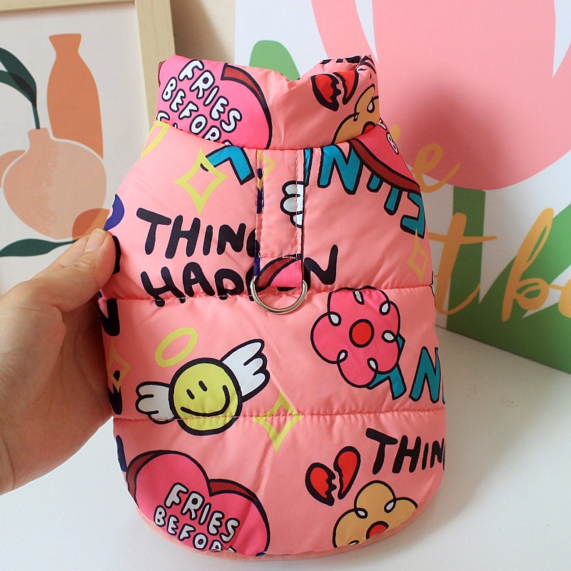 Áo Khoác Giữ Ấm Cho Thú Cưng Bằng Vải cotton Dày Nhiều Màu Thời Trang Thu Đông