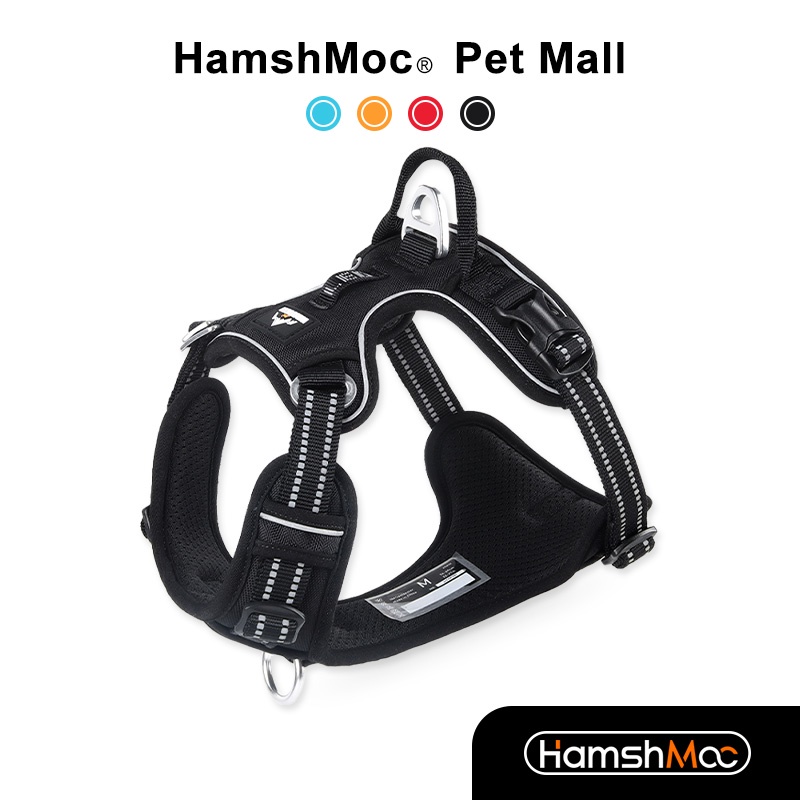 HamshMoc Võng Lưới Thoáng Khí Có Tay Cầm Mềm Tháo Gỡ Nhanh Không Kéo Dây Dắt Thú Cưng Đi Dạo