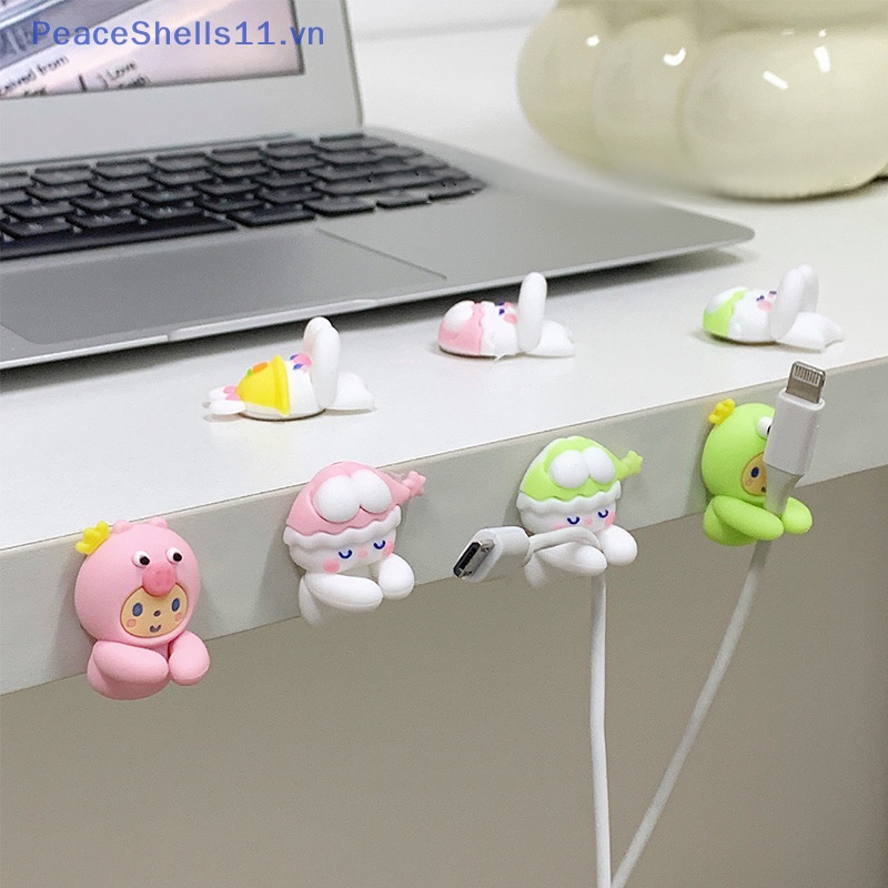 Set 2 Kẹp Giữ Dây Cáp Mạnh Hình Hoạt Hình Dễ Thương Cho Văn Phòng Và Nhà Ở