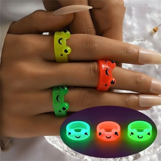 Nhẫn Hình Ếch Phát Sáng Thời Trang