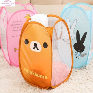 Lưới sợi có thể gập lại Giỏ đựng quần áo bẩn Giỏ đựng đồ giặt Giỏ đựng đồ nghệ thuật bằng vải hoạt hình Giỏ đựng quần áo bẩn lớn Giỏ đựng quần áo bẩn tại nhà máy Giỏ đựng quần áo bẩn lưu trữ livebecool