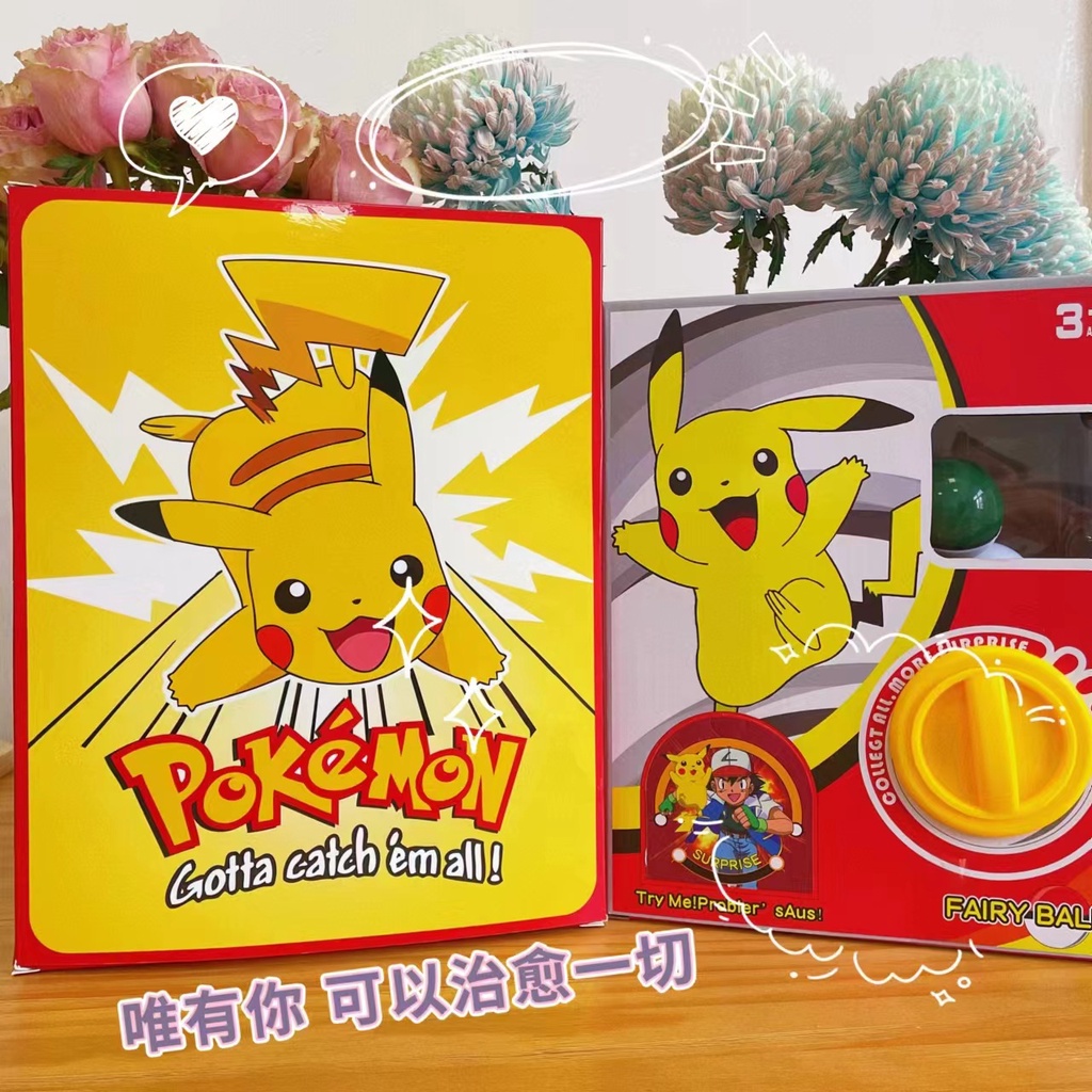 Máy Bán Hàng Đồ Chơi mini pokemon Với Quả Trứng Bất Ngờ Dùng Làm Quà Tặng Sinh Nhật / Giáng