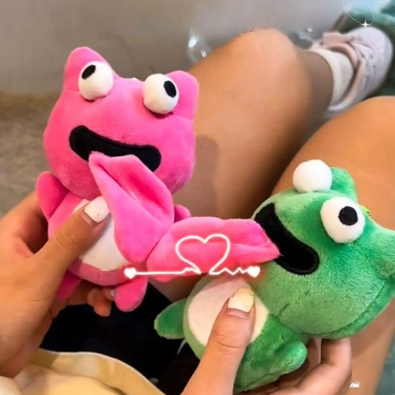 Móc Khóa Ếch Nhồi Bông Hít Nam Châm Sáng Tạo Vui Nhộn