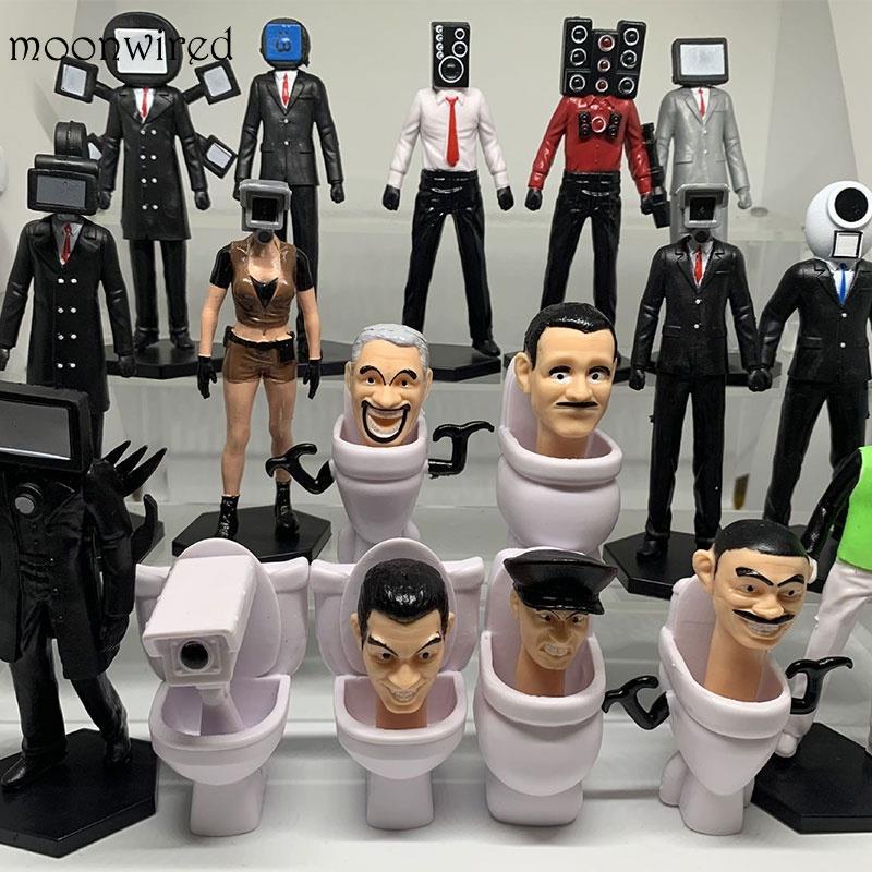 Set 12 Mô Hình Nhân Vật Phim Hoạt Hình skibidi toilet Bằng pvc