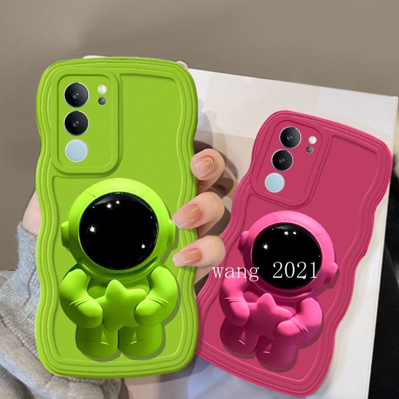 Ốp Điện Thoại silicone Mềm Họa Tiết Phi Hành Gia Có Giá Đỡ Cho vivo v29 5g vivo v29e v29 pro 5g 2023 vivov29 5g