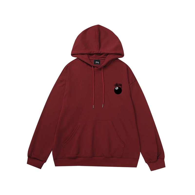 Áo Hoodie Tay Dài In Chữ st666ussy Số 8 Màu Đen Phong Cách Cổ Điển Thời Trang Cho Cặp Đôi