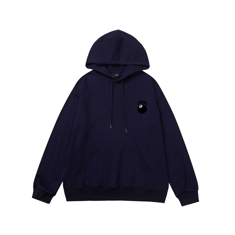 Áo Hoodie Tay Dài In Chữ st666ussy Số 8 Màu Đen Phong Cách Cổ Điển Thời Trang Cho Cặp Đôi