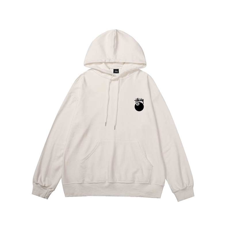 Áo Hoodie Tay Dài In Chữ st666ussy Số 8 Màu Đen Phong Cách Cổ Điển Thời Trang Cho Cặp Đôi