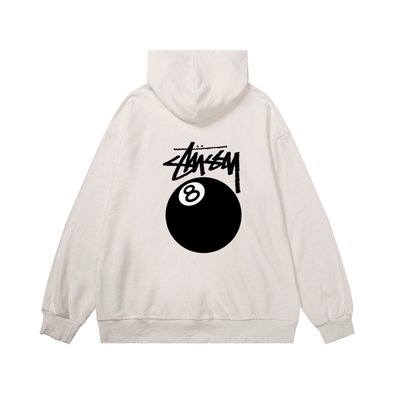 Áo Hoodie Tay Dài In Chữ st666ussy Số 8 Màu Đen Phong Cách Cổ Điển Thời Trang Cho Cặp Đôi