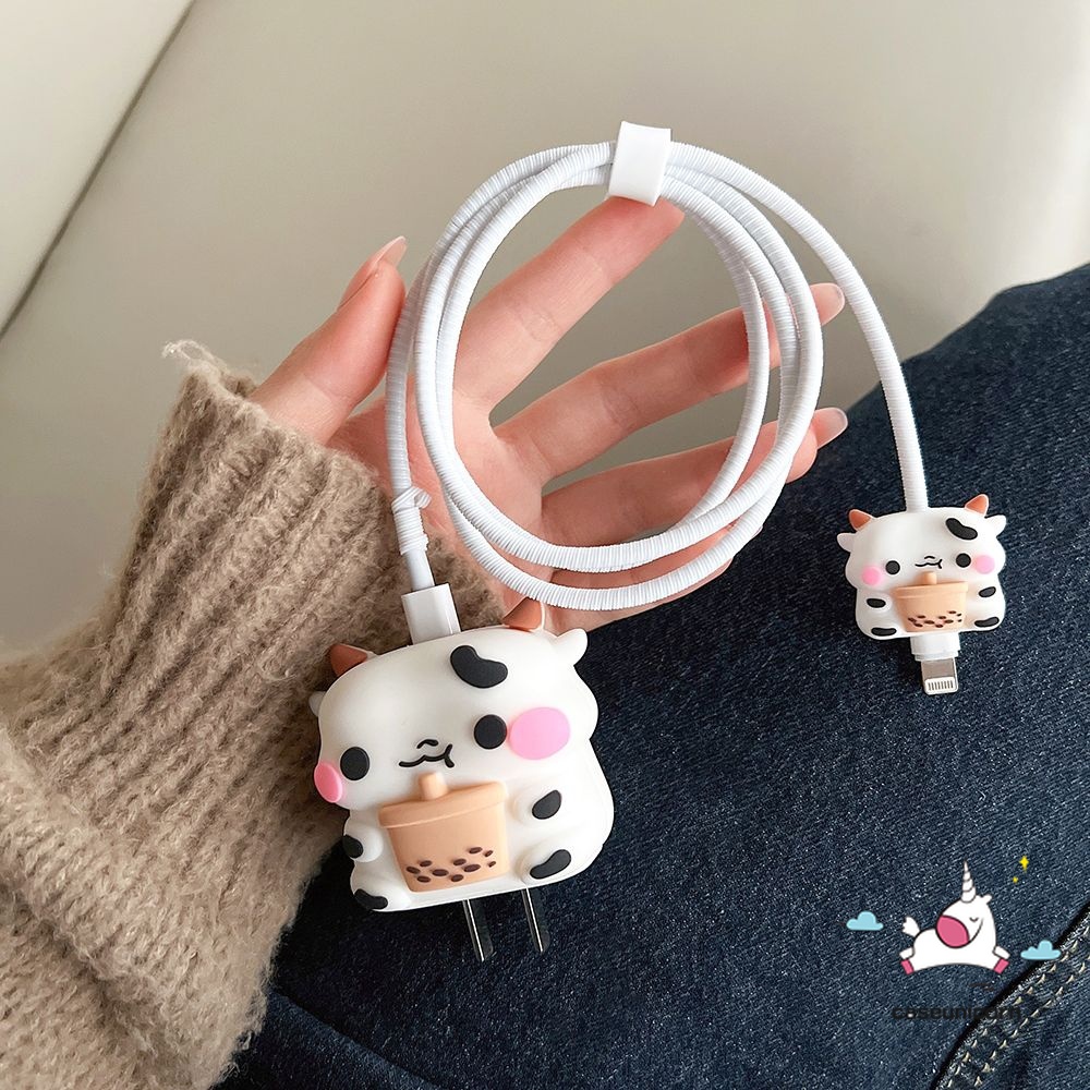 Hoạt Hình Bộ 4 Món Bảo Vệ Cáp Sạc 4 Trong 1 Cho apple 18w / 20w