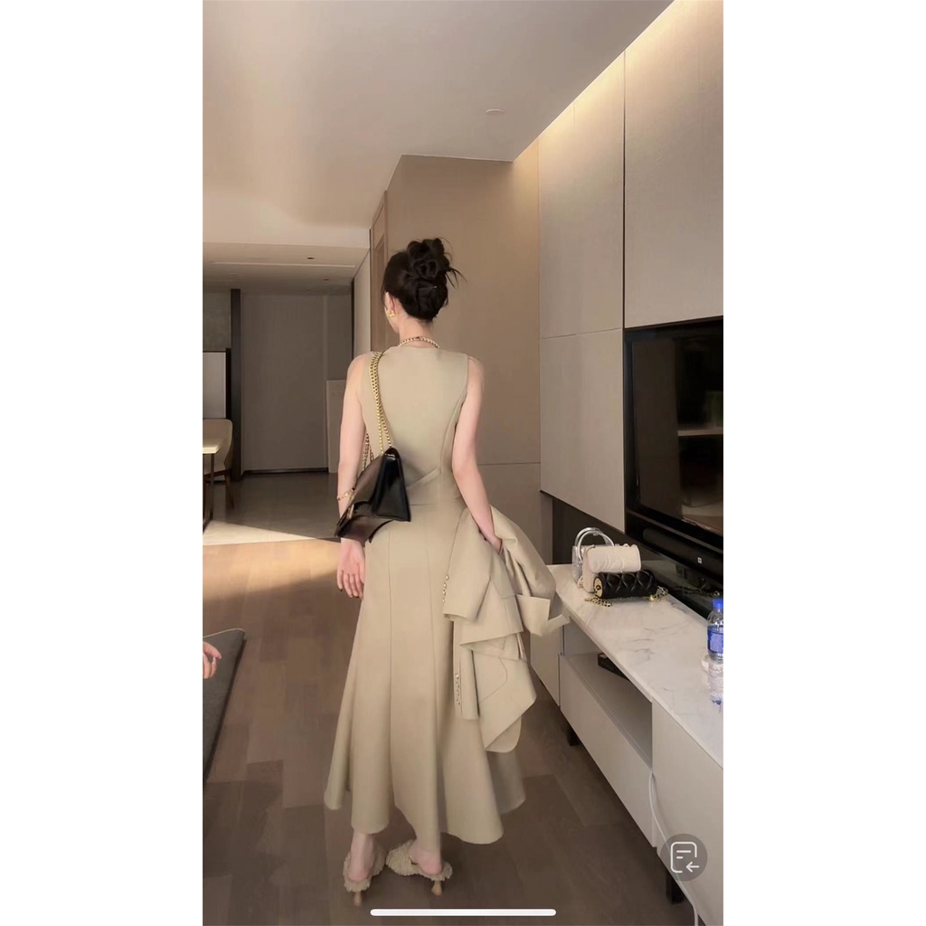 Thời Trang Set Áo Khoác + Áo vest + Chân Váy Phong Cách Pháp Sang Trọng Cho Nữ