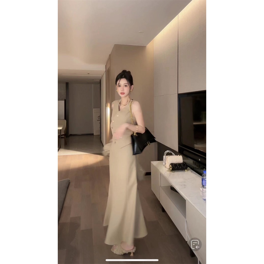 Thời Trang Set Áo Khoác + Áo vest + Chân Váy Phong Cách Pháp Sang Trọng Cho Nữ