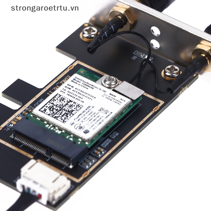 Card Mạnh Mẽ Không Dây 2.4g / 5g intel 7260ac pci-e Cho Máy Tính Để Bàn Kết Nối bluetooth 4.0